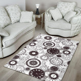 Classic Vintage Clock Pattern Area Rug