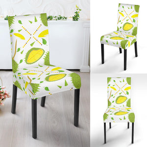 Durian Pattern Background Dining Chair Slipcover