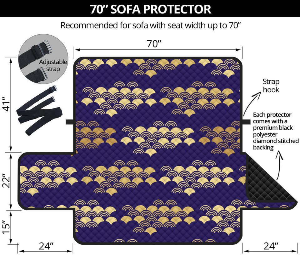 Beautiful japanese fan pattern Sofa Cover Protector