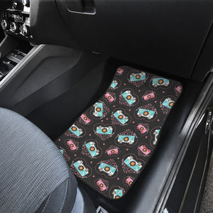Camera Pattern Print Design 04 Front Car Mats