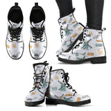 Windmill Pattern Leather Boots