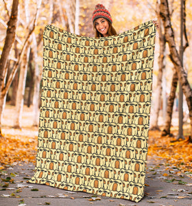 English Bulldog Pattern Print Design 02 Premium Blanket