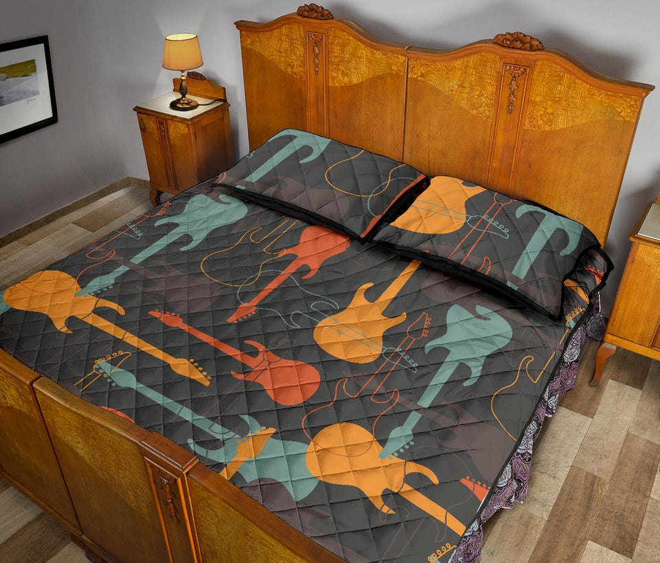 electric guitars pattern Quilt Bed Set