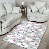 Helicopter Plane Pattern Area Rug