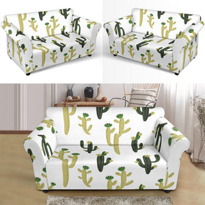 Cute Cactus Pattern Loveseat Couch Slipcover