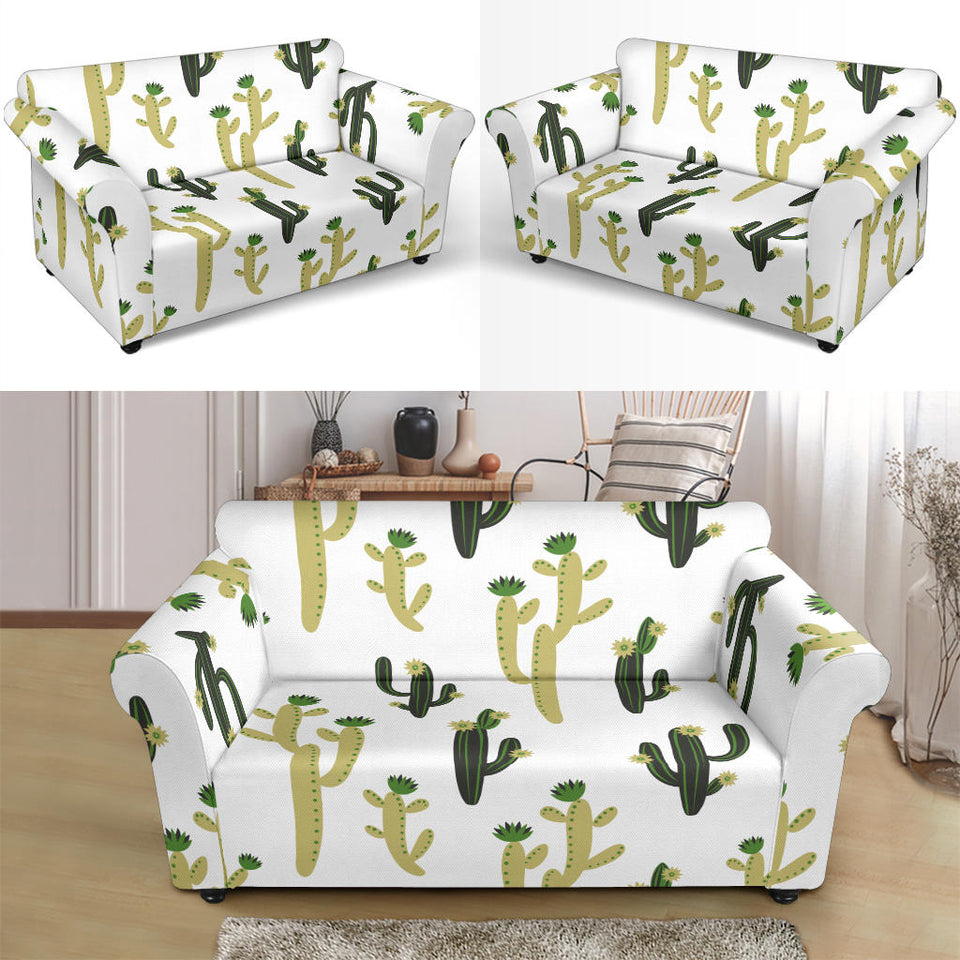Cute Cactus Pattern Loveseat Couch Slipcover