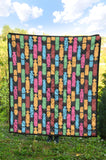 Skate Board Pattern Print Design 02 Premium Quilt