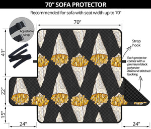 French fries dark background Sofa Cover Protector