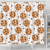 Chocolate Chip Cookie Pattern Shower Curtain Fulfilled In US