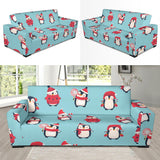 Cute Penguin Christmas  Design Pattern Sofa Slipcover
