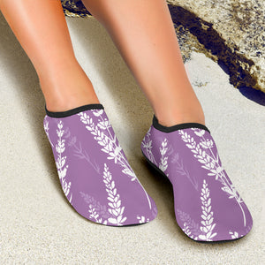 Lavender Flowers Purple Pattern Aqua Shoes