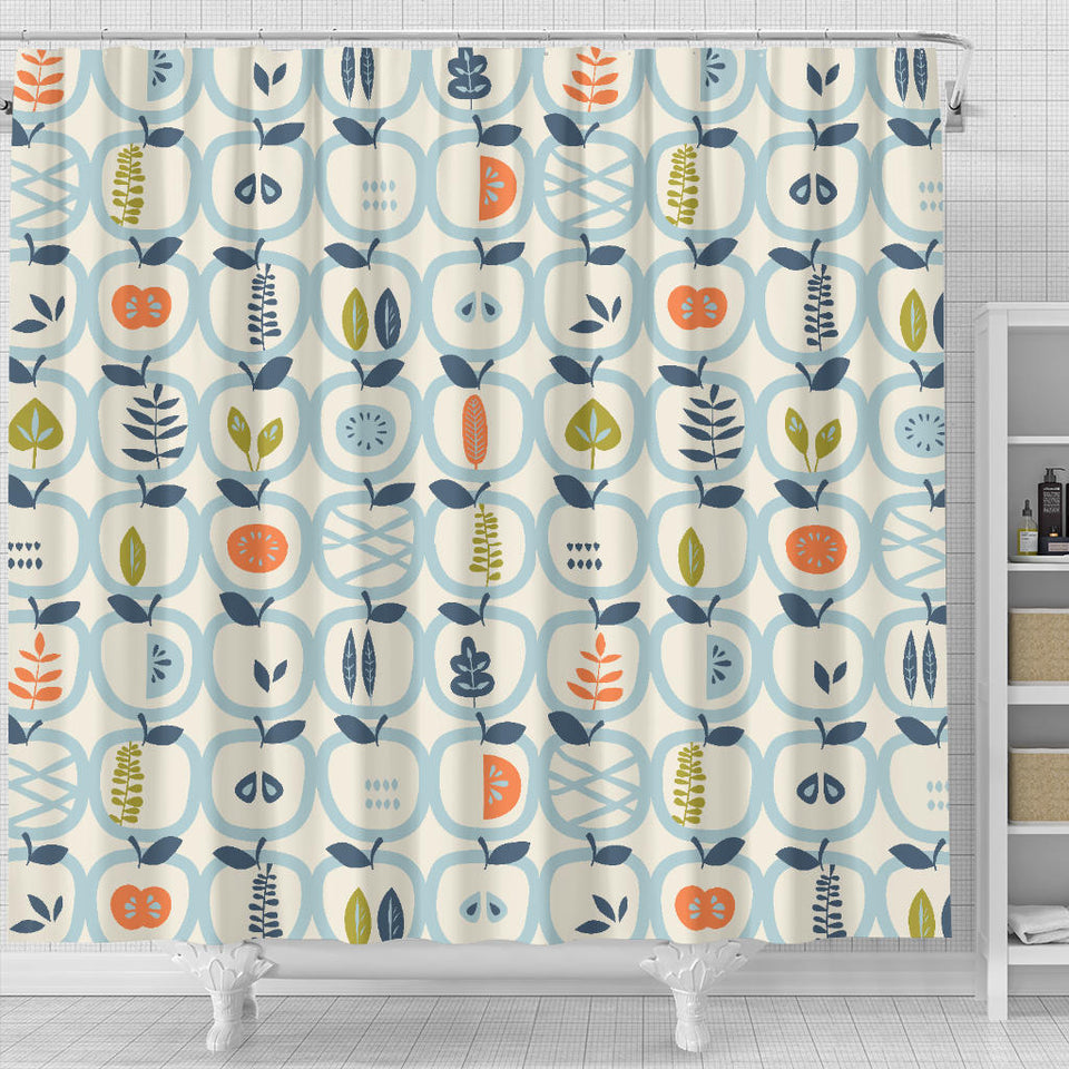 Apples Leaves Pattern Shower Curtain Fulfilled In US