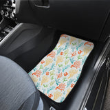 Coral Reef Pattern Print Design 02 Front and Back Car Mats