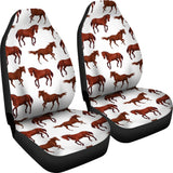 Horses Running Pattern Background Universal Fit Car Seat Covers