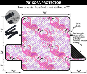 Pink flamingo flower pattern Sofa Cover Protector