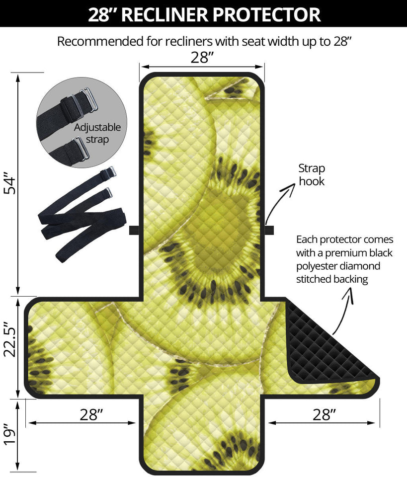 Sliced kiwi pattern Recliner Cover Protector