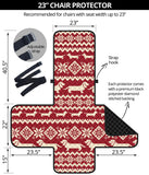 Dachshund Nordic pattern Chair Cover Protector