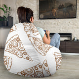 Hand Drawn Pizza Pattern Bean Bag Cover