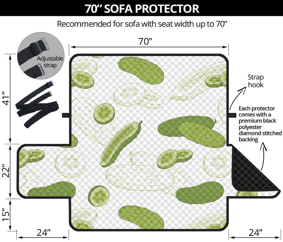 Cucumber sketch pattern Sofa Cover Protector