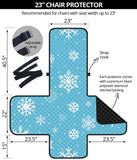 Snowflake pattern blue background Chair Cover Protector