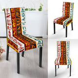 Egypt Hieroglyphics Pattern Print Design 01 Dining Chair Slipcover