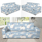 Cute Polar Bears Christmas Decoration Pattern Sofa Slipcover