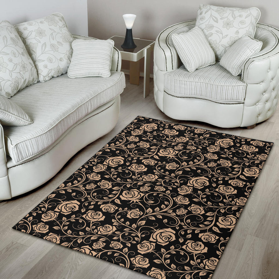 Rose Pattern Print Design 04 Area Rug
