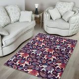 Elephant Indian Style Ornament Pattern Area Rug