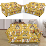 Camels Ethnic Motif Pattern Loveseat Couch Slipcover