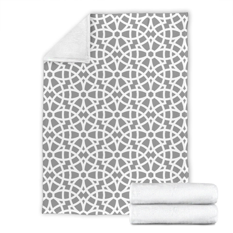 Arabic Gray Pattern Premium Blanket