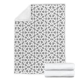 Arabic Gray Pattern Premium Blanket