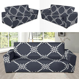 Nautical Steering Wheel Rope Pattern Sofa Slipcover