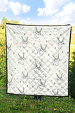 Cute Goat Design Pattern Premium Quilt