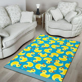 Duck Toy Pattern Print Design 04 Area Rug