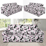 Greyhound Pattern Print Design 02 Sofa Slipcover