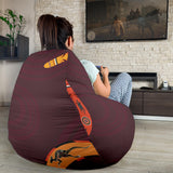 Boomerang Australian Aboriginal Ornament Circle Black Background Bean Bag Cover