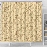 Hand Drawn Peanuts Pattern Shower Curtain Fulfilled In US