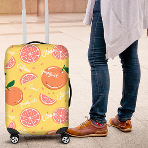 Grapefruit Yellow Background Luggage Covers