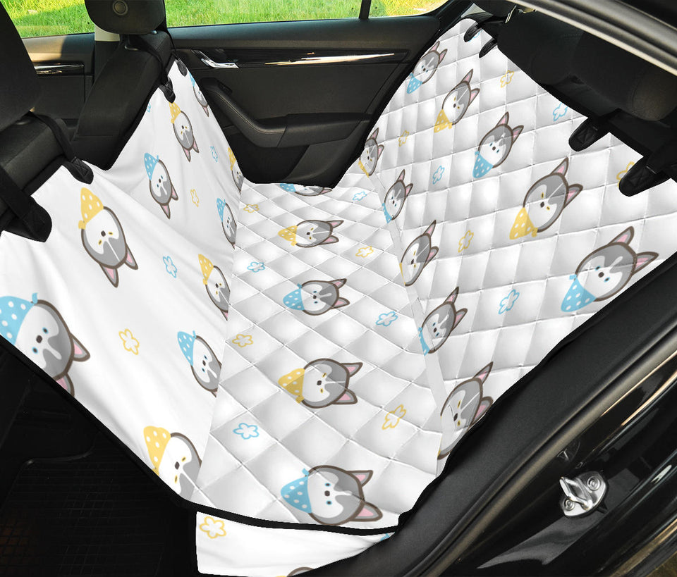 Cute Siberian Husky Pattern Dog Car Seat Covers