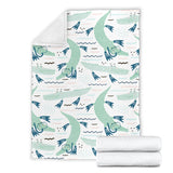 Crocodile Diver Pattern Premium Blanket
