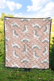 Cute Zebra Pattern Premium Quilt