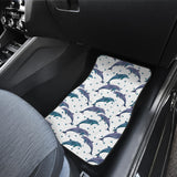 Dolphins Pattern Dotted Background Front Car Mats