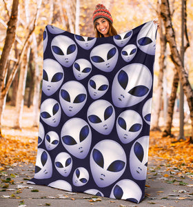 Alien Pattern Print Design 01 Premium Blanket