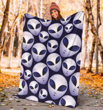 Alien Pattern Print Design 01 Premium Blanket