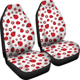 Ladybug Pattern Print Design 04 Universal Fit Car Seat Covers