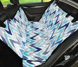 Zigzag  Chevron Blue Pattern Dog Car Seat Covers