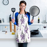 Lavender Flower Design Pattern Adjustable Apron