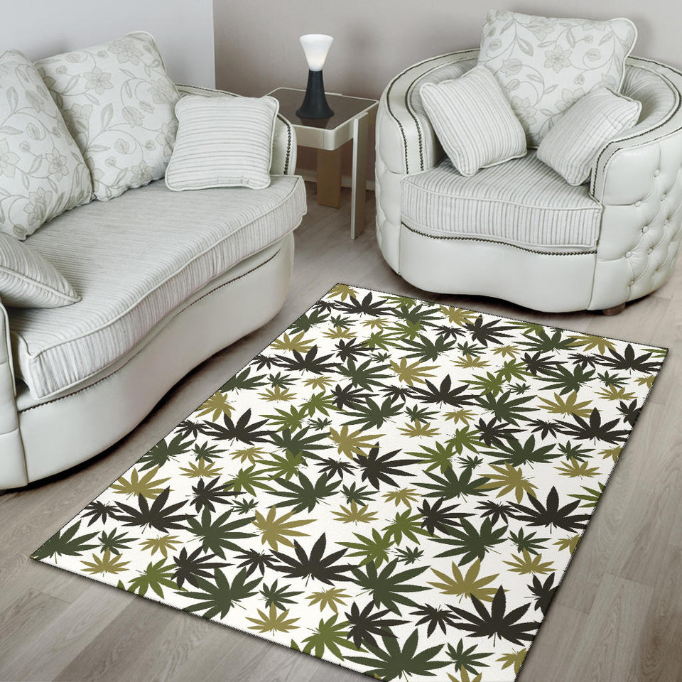 Canabis Marijuana Weed Pattern Print Design 05 Area Rug