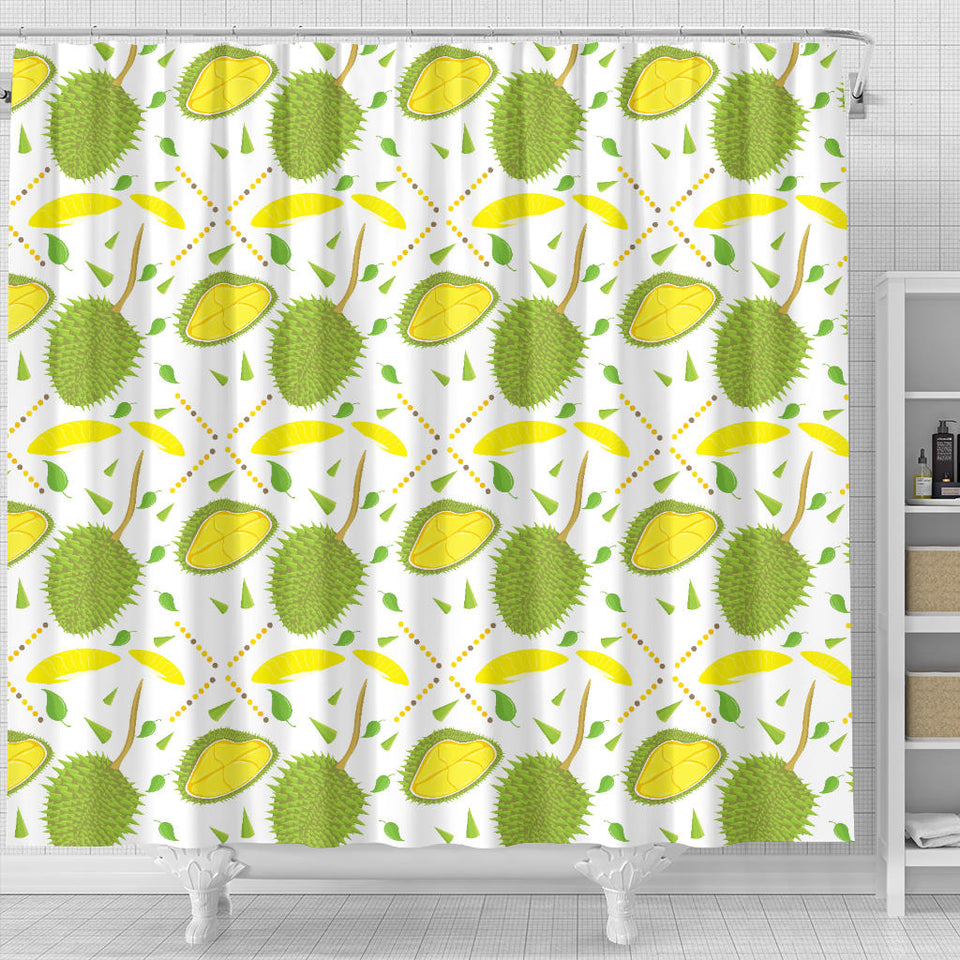 Durian Pattern Background Shower Curtain Fulfilled In US