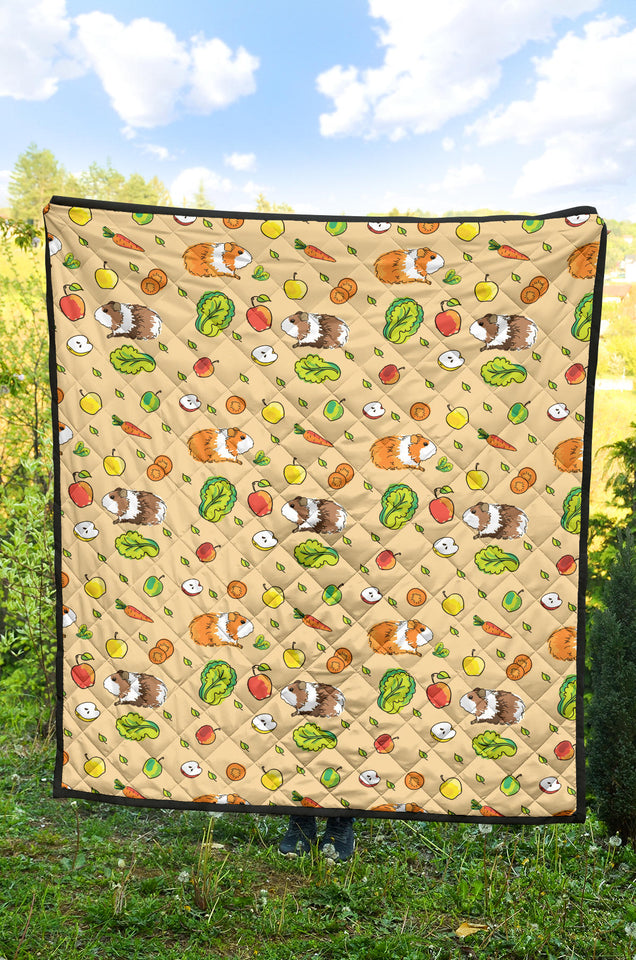 Guinea Pig Pattern Print Design 05 Premium Quilt